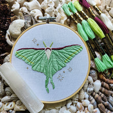 Load image into Gallery viewer, Luna Moth Embroidery Kit