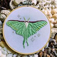 Load image into Gallery viewer, Luna Moth Embroidery Kit