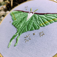 Load image into Gallery viewer, Luna Moth Embroidery Kit