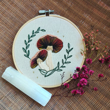 Load image into Gallery viewer, Magic Mushrooms Mixed Media Embroidery Kit