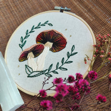 Load image into Gallery viewer, Magic Mushrooms Mixed Media Embroidery Kit