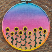 Load image into Gallery viewer, Field of Sunflowers Mixed Media Embroidery Kit