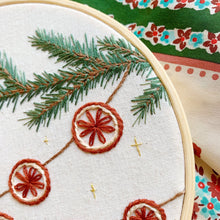 Load image into Gallery viewer, Orange Garland Embroidery Kit