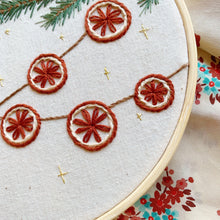 Load image into Gallery viewer, Orange Garland Embroidery Kit