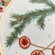 Load image into Gallery viewer, Orange Garland Embroidery Kit