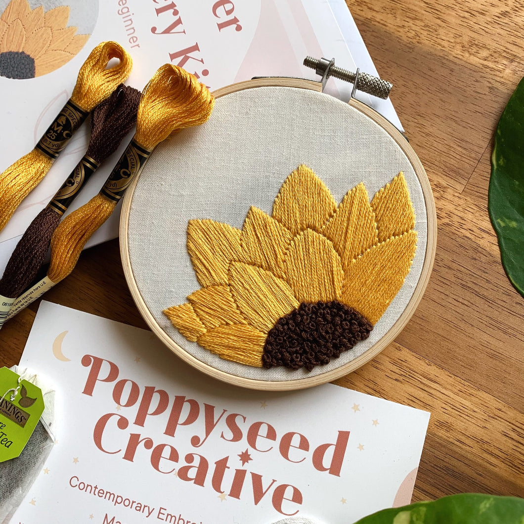 Sunflower Embroidery Kit