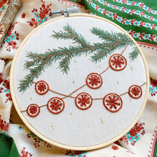 Load image into Gallery viewer, Orange Garland Embroidery Kit
