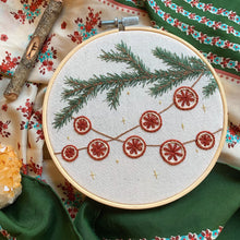 Load image into Gallery viewer, Orange Garland Embroidery Kit