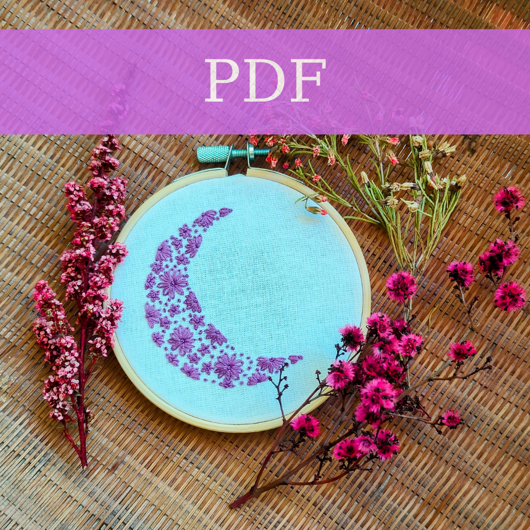 PDF - Daisy Moon Embroidery Template and Instructions